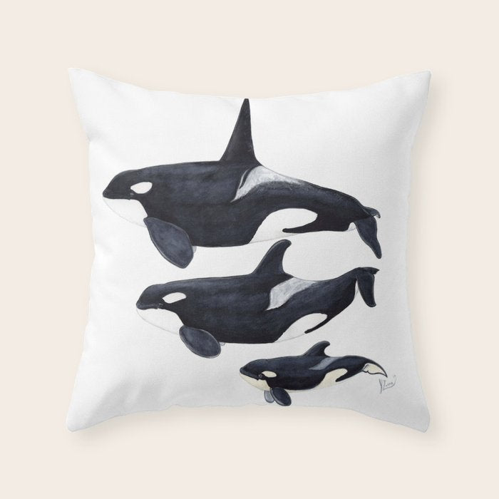 Orca (Orcinus orca) Throw Pillow Gallery Image 6