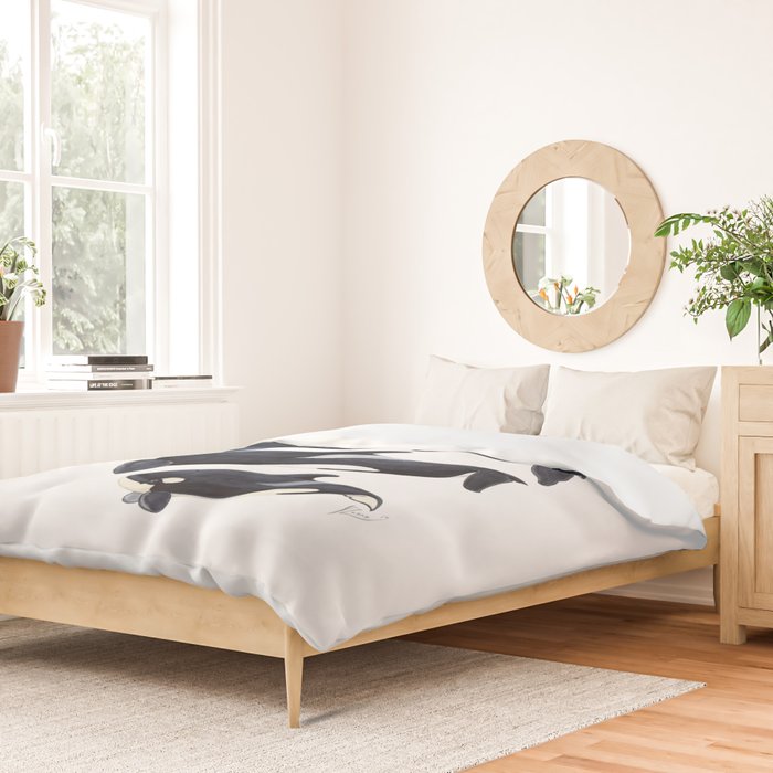 Orca (Orcinus orca) Duvet Cover Gallery Image 2