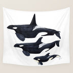 Orca (Orcinus orca) Wall Tapestry Gallery Image 4