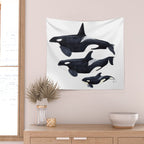 Orca (Orcinus orca) Wall Tapestry Gallery Image 2