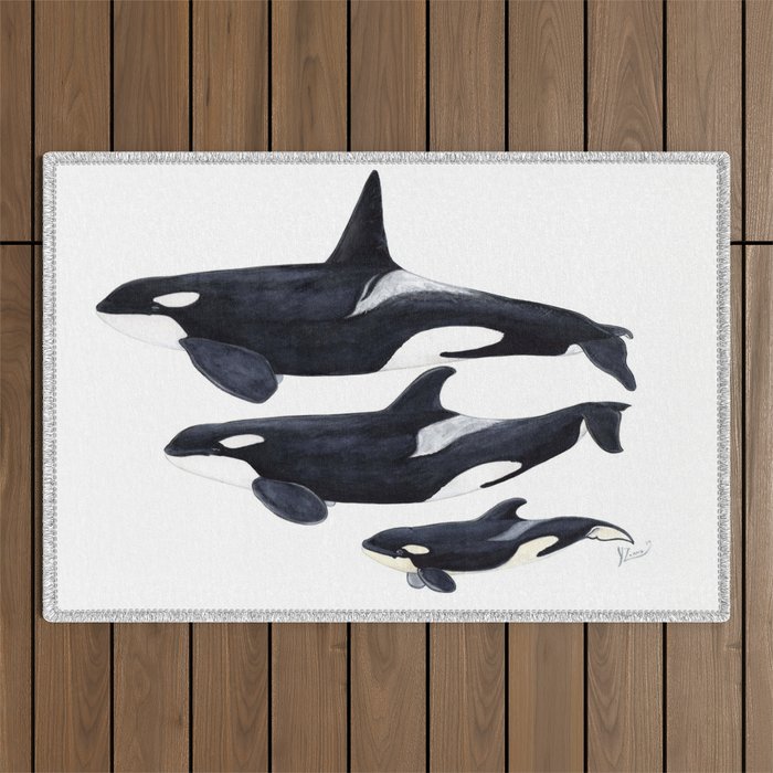 Orca (Orcinus orca) Outdoor Rug Gallery Image 1