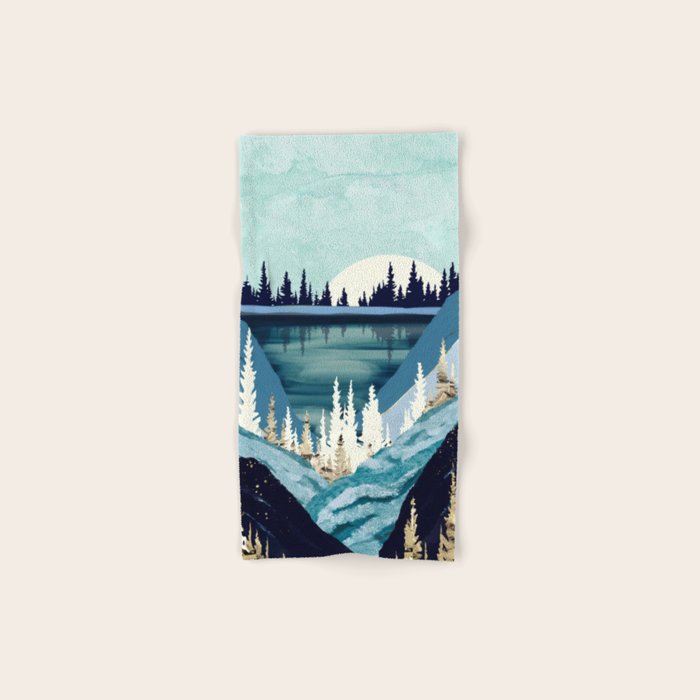 Blue Forest Lake Bath Towel Gallery Image 1