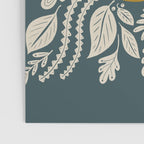 Moth Floral | Gold, Blue-Green Poster Gallery Image 3