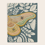 Moth Floral | Gold, Blue-Green Notebook Gallery Image 4