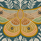 Moth Floral | Gold, Blue-Green Coffee Mug Gallery Image 2