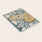 Moth Floral | Gold, Blue-Green Notebook Gallery Image 3