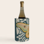 Moth Floral | Gold, Blue-Green Wine Chiller Gallery Image 2