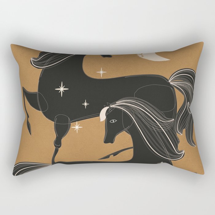 Horses 1  Rectangular Pillow Gallery Image 1