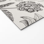 Toile de Jouy Vintage French Floral Welcome Mat Gallery Image 2