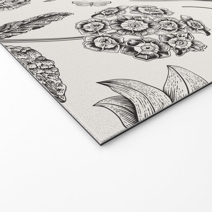Toile de Jouy Vintage French Floral Welcome Mat Gallery Image 2