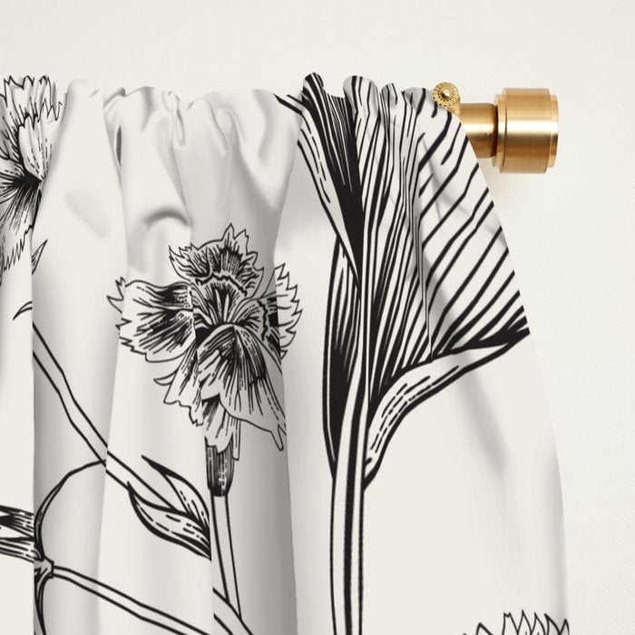 Toile de Jouy Vintage French Floral Window Curtain Gallery Image 2