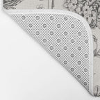 Toile de Jouy Vintage French Floral Bath Mat Gallery Image 2