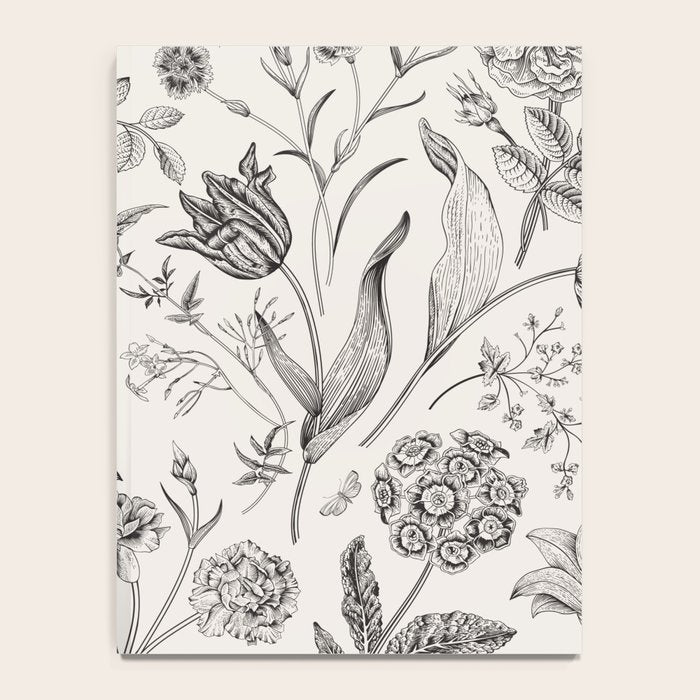 Toile de Jouy Vintage French Floral Notebook Gallery Image 4