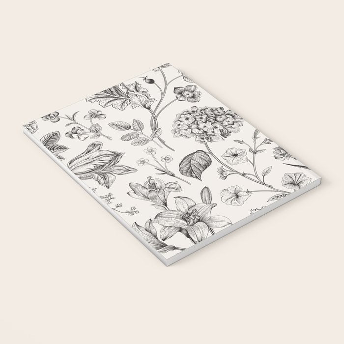 Toile de Jouy Vintage French Floral Notebook Gallery Image 3