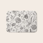Toile de Jouy Vintage French Floral Bath Mat Gallery Image 1