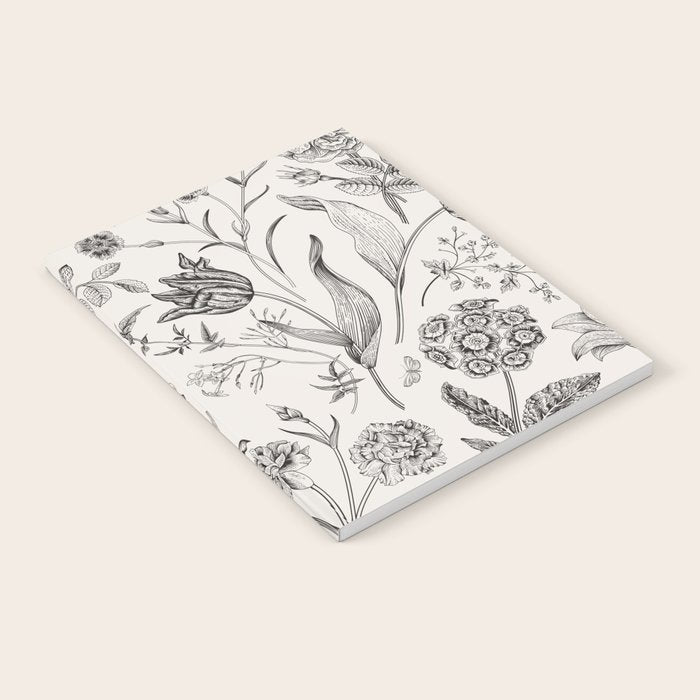 Toile de Jouy Vintage French Floral Notebook Gallery Image 2