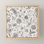 Toile de Jouy Vintage French Floral Mini Art Print Gallery Image 1