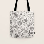 Toile de Jouy Vintage French Floral Tote Bag Gallery Image 1