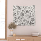 Toile de Jouy Vintage French Floral Wall Tapestry Gallery Image 2