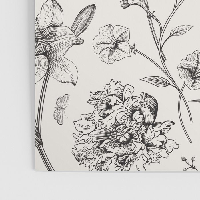 Toile de Jouy Vintage French Floral Poster Gallery Image 3