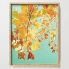 Yellow Leaves - autumn fall color nature photograph Serving Tray Gallery Image 1