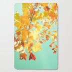 Yellow Leaves - autumn fall color nature photograph Cutting Board Gallery Image 1