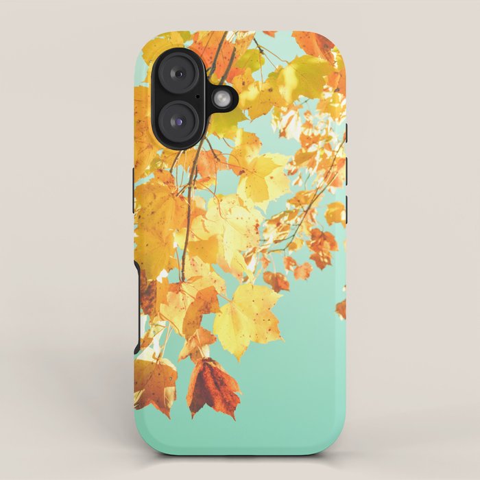 Yellow Leaves - autumn fall color nature photograph iPhone Case Gallery Image 1