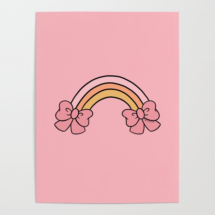 Bow Rainbow in Pink Poster Gallery Image 4