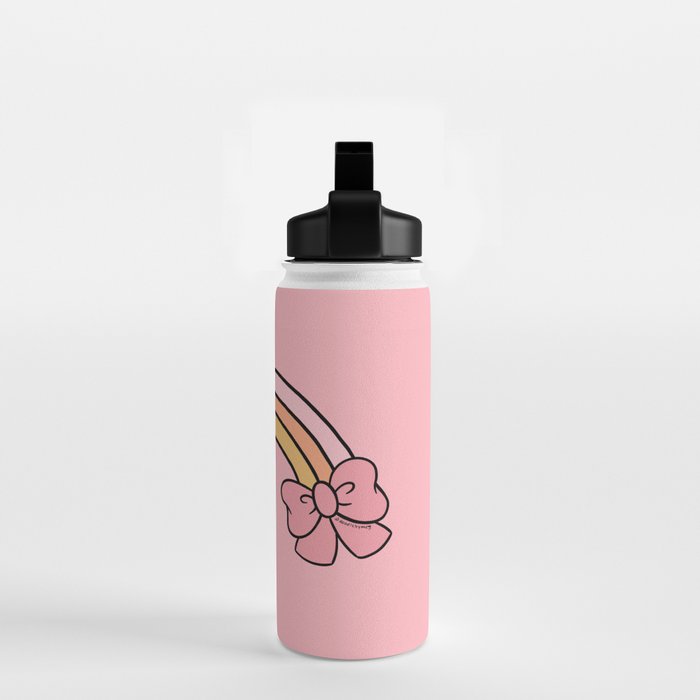 Bow Rainbow in Pink Water Bottle Gallery Image 2