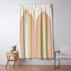 Gradient Arch XIV Pastel Mid Century Modern Rainbow Window Curtain Gallery Image 5