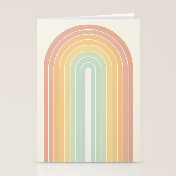 Gradient Arch XIV Pastel Mid Century Modern Rainbow Stationery Card Gallery Image 2