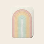 Gradient Arch XIV Pastel Mid Century Modern Rainbow Bath Mat Gallery Image 1