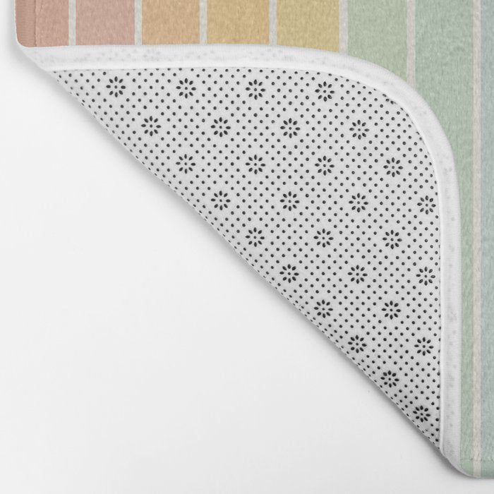 Gradient Arch XIV Pastel Mid Century Modern Rainbow Bath Mat Gallery Image 2