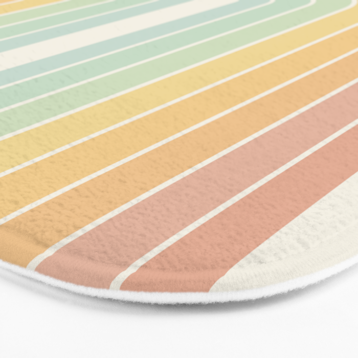 Gradient Arch XIV Pastel Mid Century Modern Rainbow Bath Mat Gallery Image 3