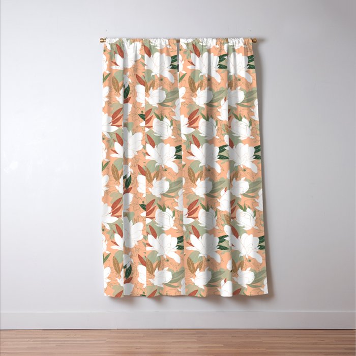 Big floral blossoms PF24 Window Curtain Gallery Image 3