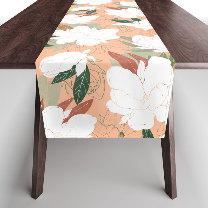 Big floral blossoms PF24 Table Runner Gallery Image 1