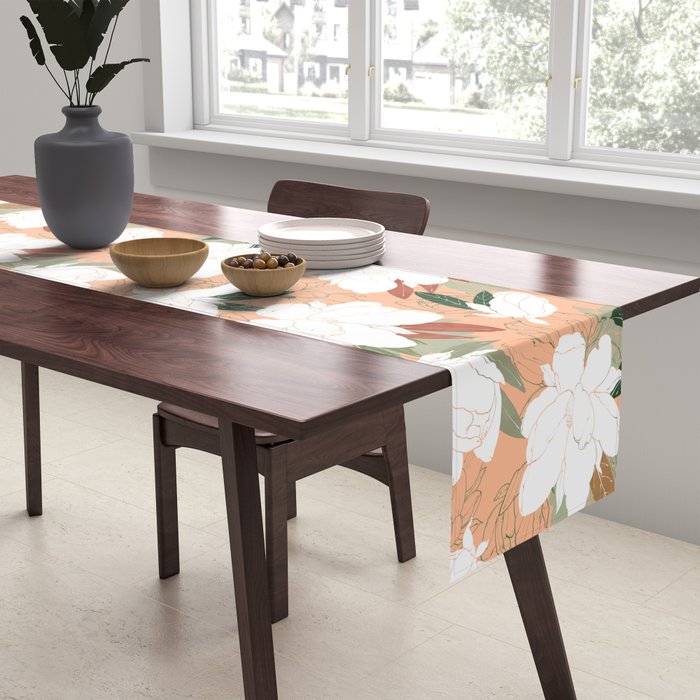 Big floral blossoms PF24 Table Runner Gallery Image 2