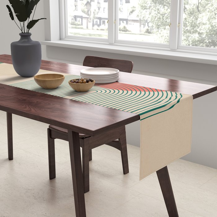 geometric abstract 153 Table Runner Gallery Image 2