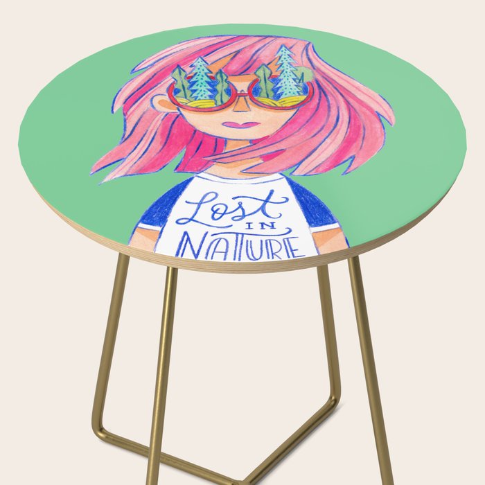 Lost in Nature Girl Portrait Side Table Gallery Image 2