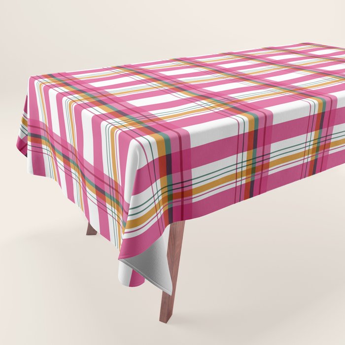Cheerful Checkered Pattern Tablecloth Gallery Image 1