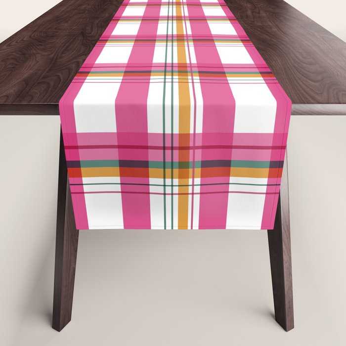 Cheerful Checkered Pattern Table Runner Gallery Image 1