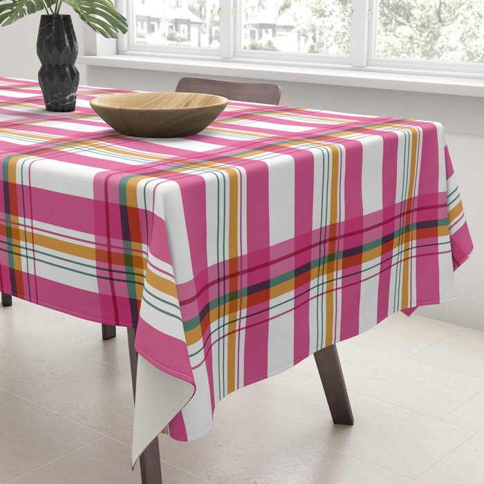 Cheerful Checkered Pattern Tablecloth Gallery Image 3