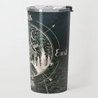 Mountains Compass Milky Way Woods Gold Travel Mug Gallery Image 2