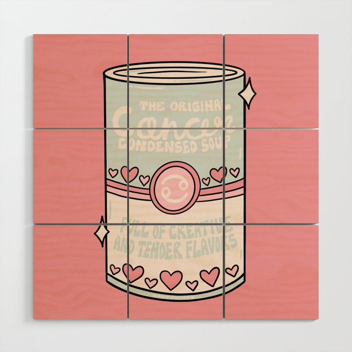 Cancer Zodiac Soup Wood Wall Art Gallery Image 1