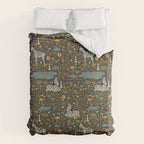 Zebras in Wild Fall Garden Duvet Cover Gallery Image 6