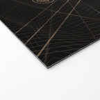 Owl in Sacred Geometry Composition - Black and Gold Welcome Mat Gallery Image 2