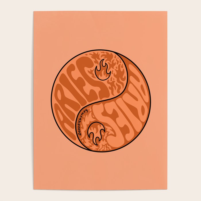 Aries Yin Yang Poster Gallery Image 4