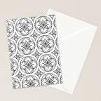 Black and White Art Deco Style Tile Pattern Stationery Card Gallery Image 2