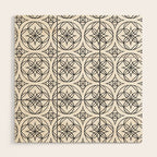 Black and White Art Deco Style Tile Pattern Wood Wall Art Gallery Image 1