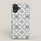Black and White Art Deco Style Tile Pattern iPhone Case Gallery Image 1